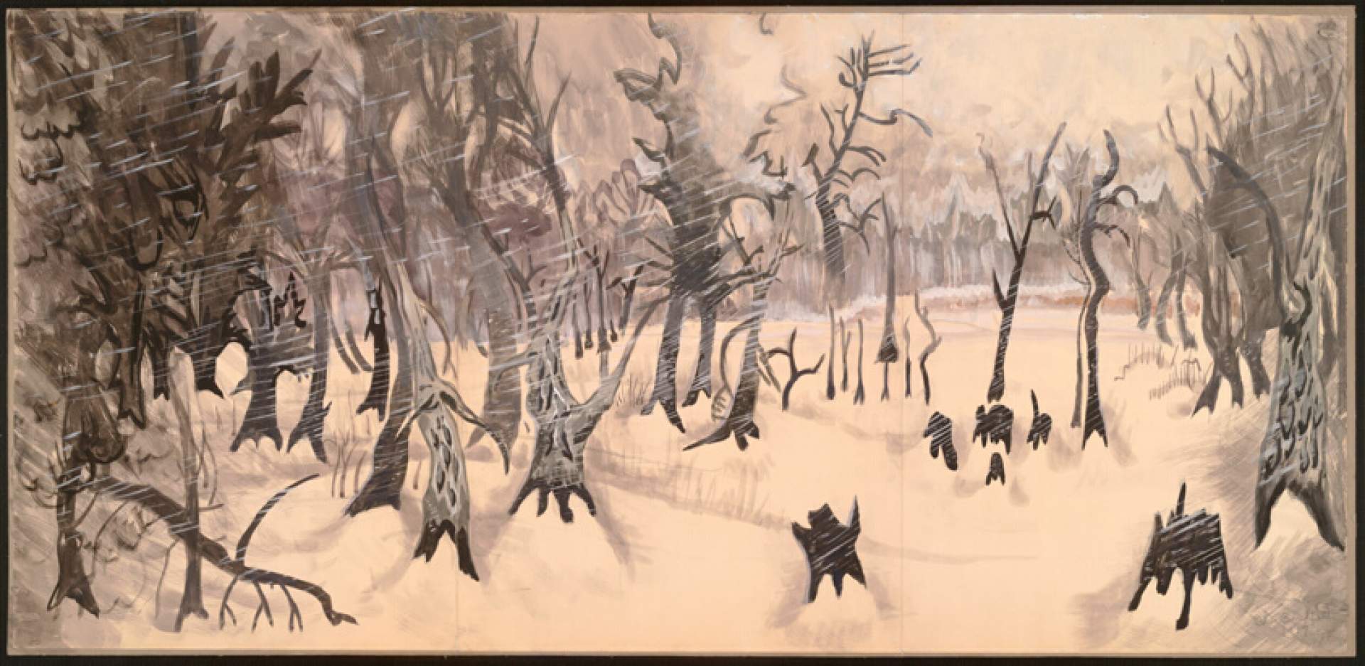 Snow Storm in the Woods