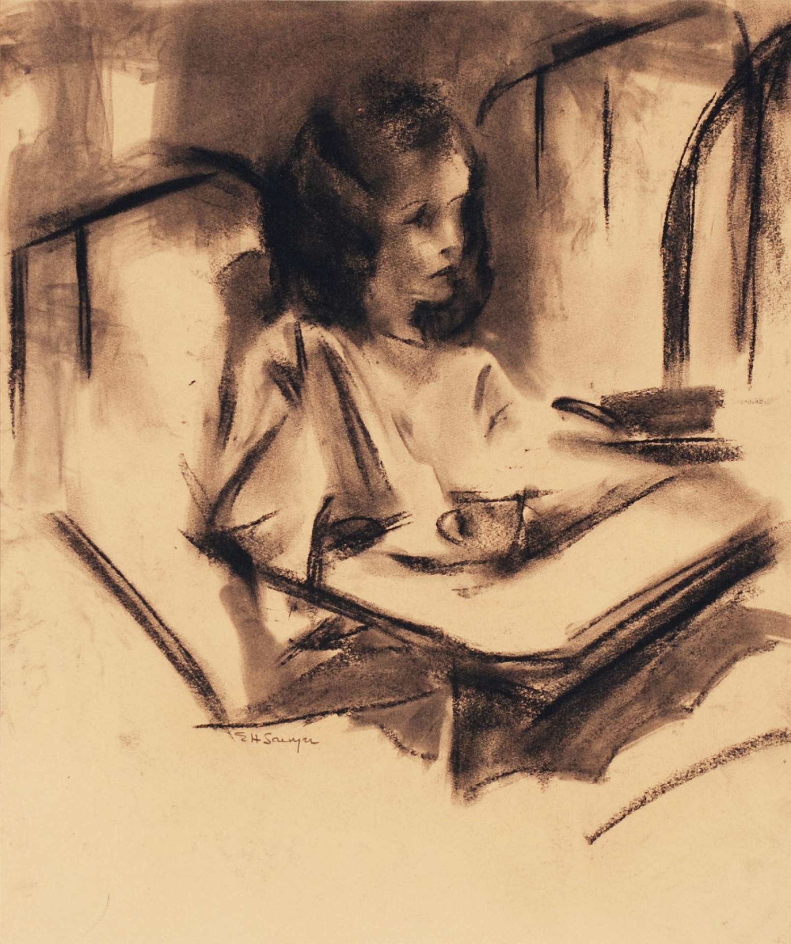 Untitled [woman patient in bed]