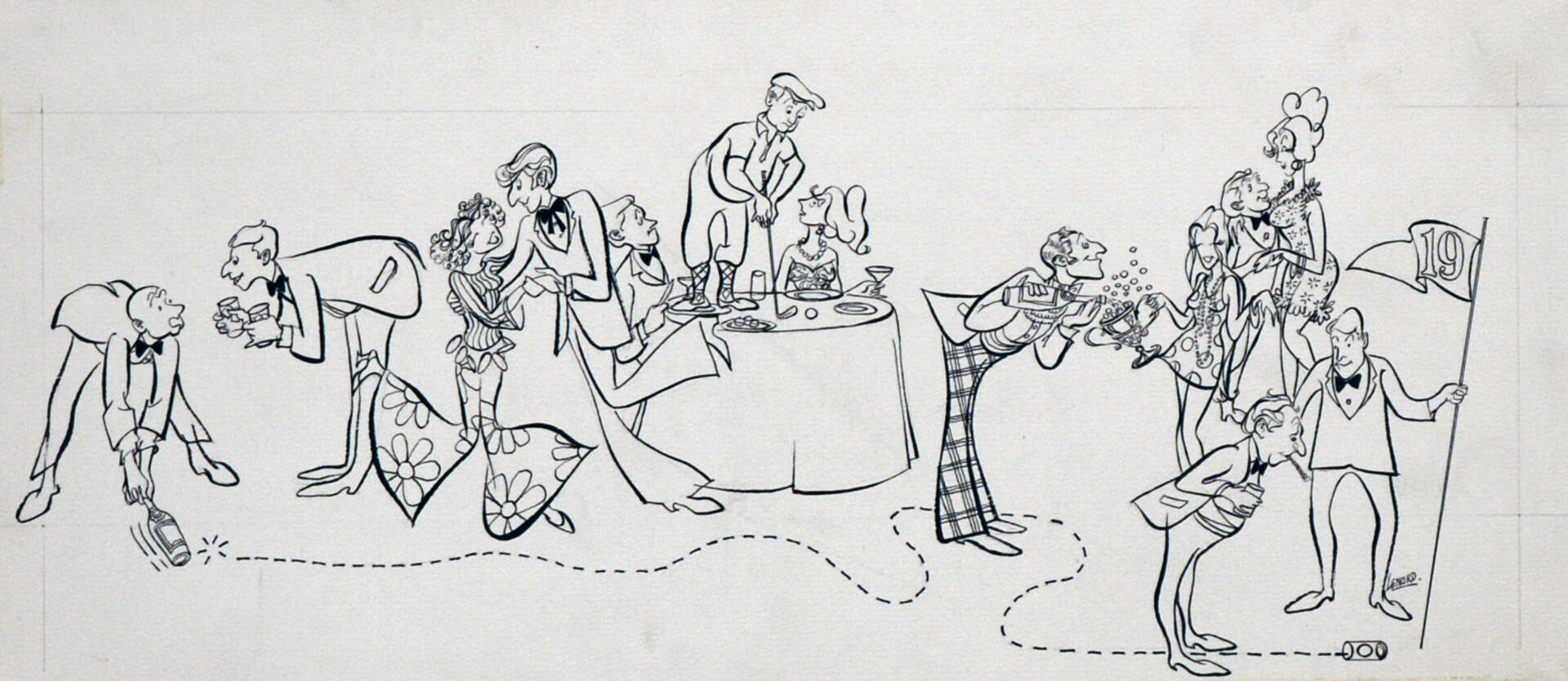 Untitled [men playing golf]