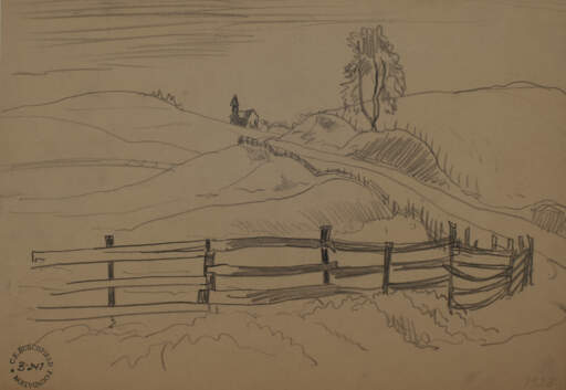 Rail Fence on Country Road, Ohio