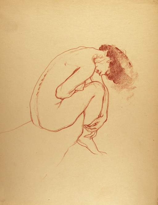 Female Nude in Crouched Position