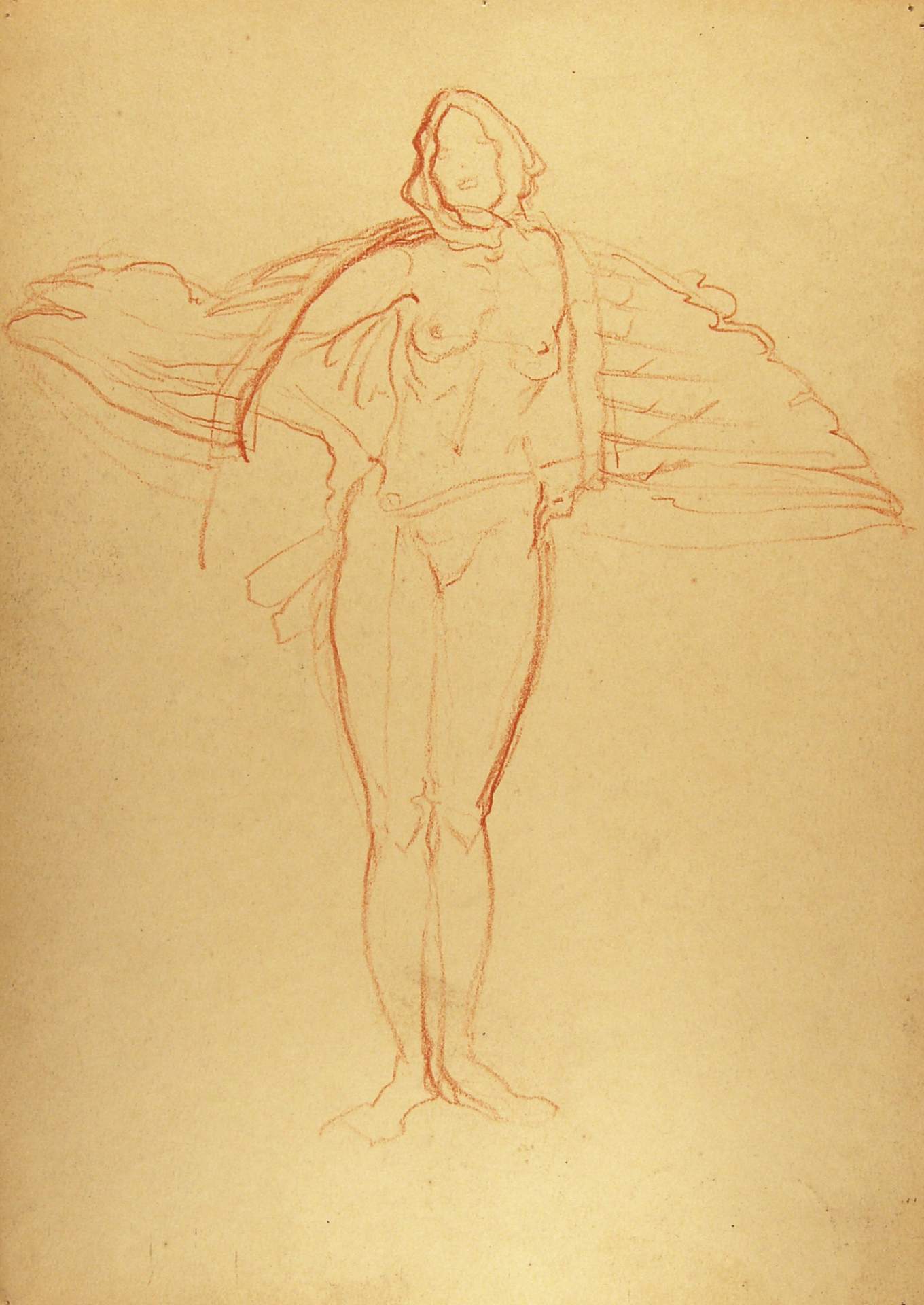 Female Nude with Wings