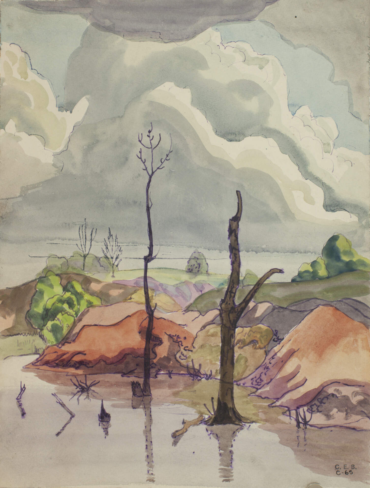 Landscape with Pink Rocks