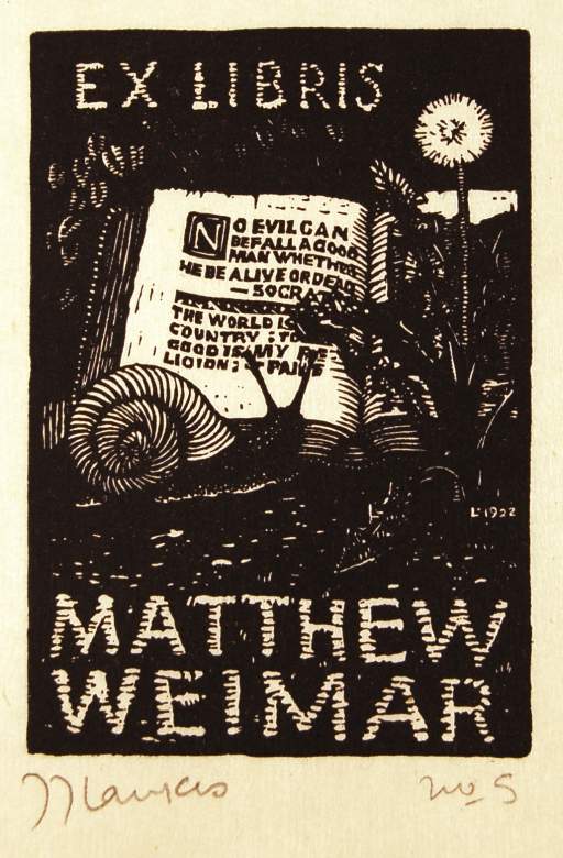 Matthew Weimar Bookplate