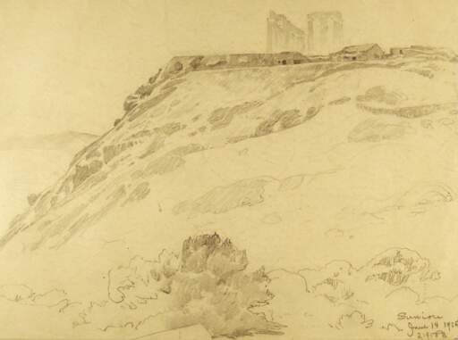 Cliff Topped by Architechtural Colums