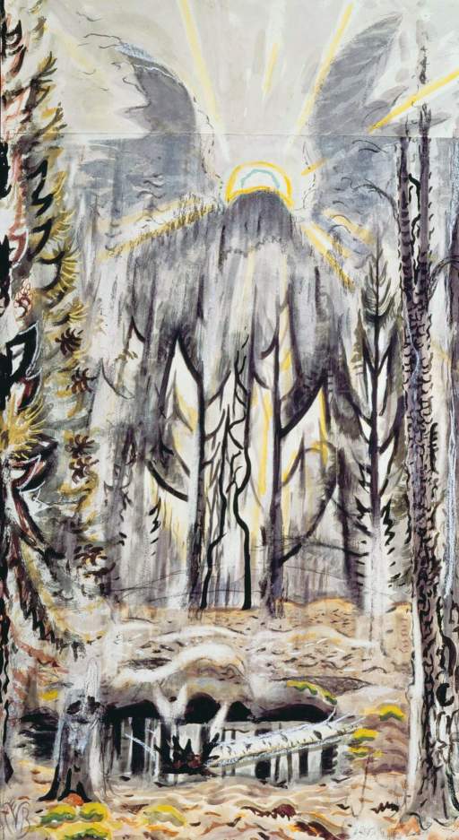 Eye of God in the Woods (Burchfield intended to change the title to Presence of God in a Woods in 1962)