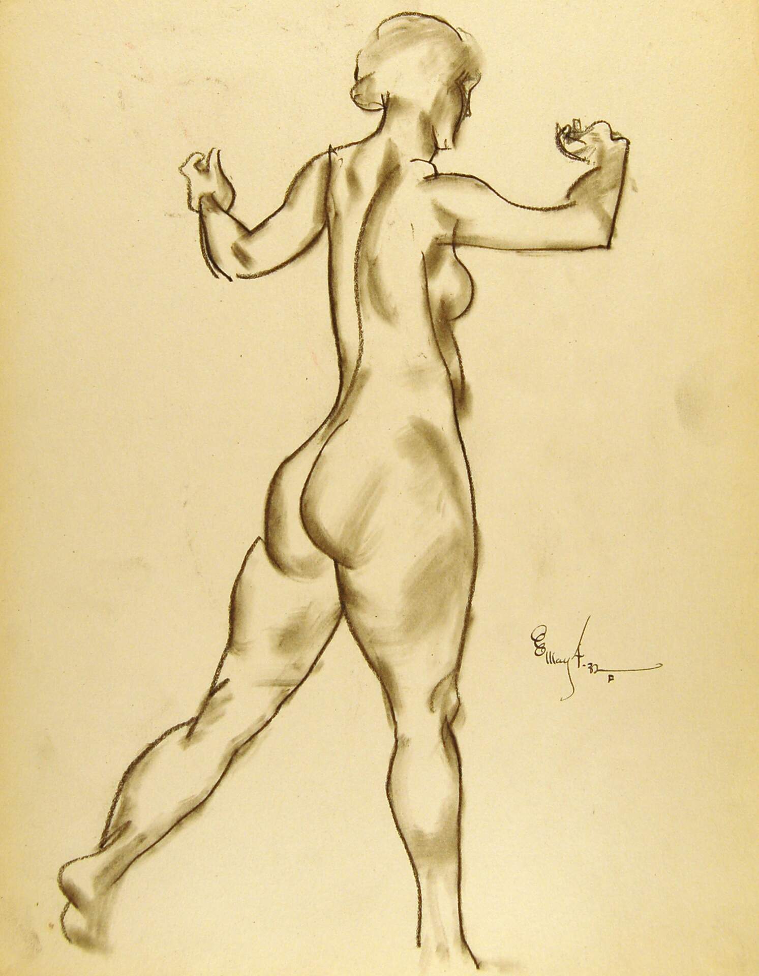 Standing Female Nude, Backview