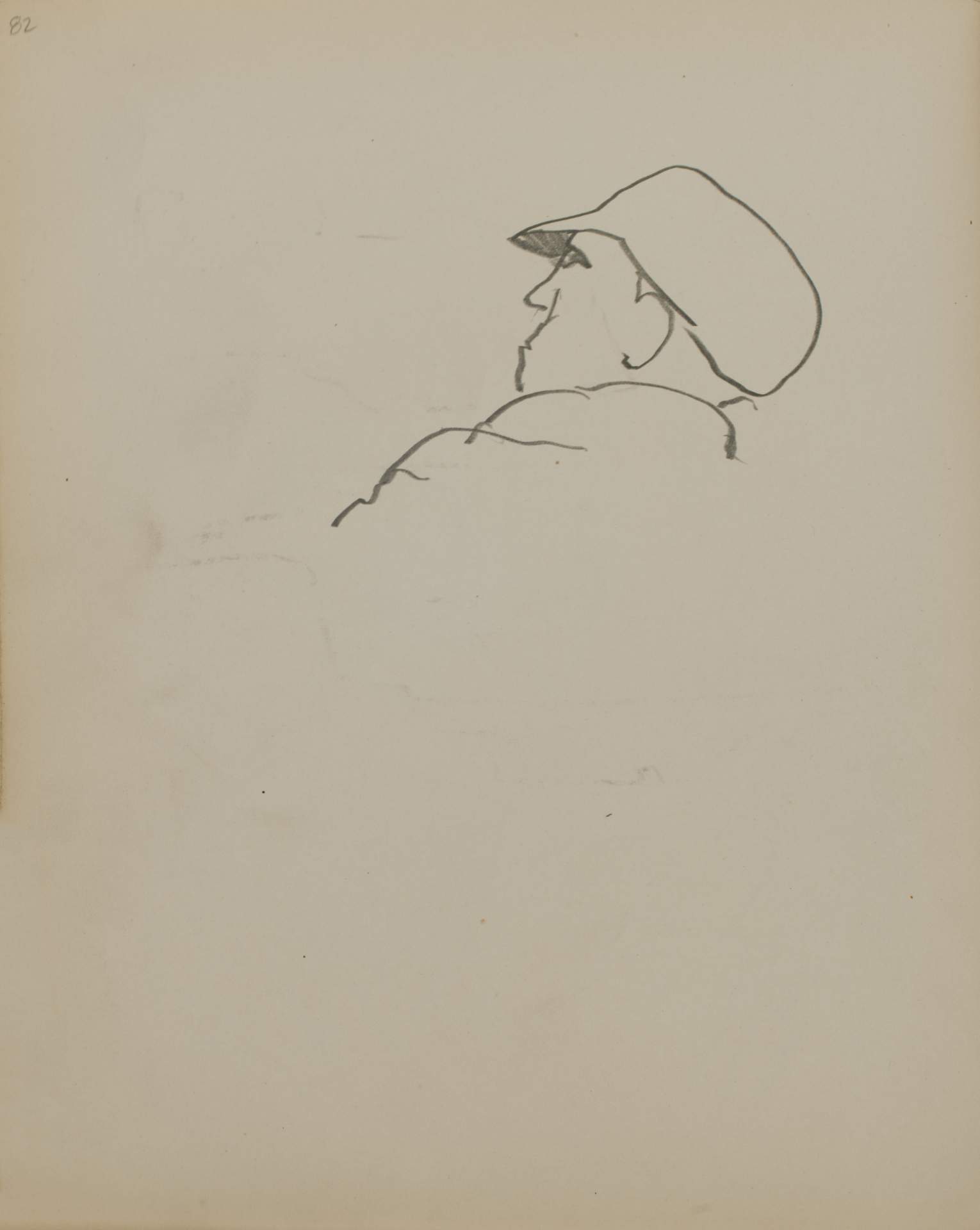 Untitled (sketch of a male profile)