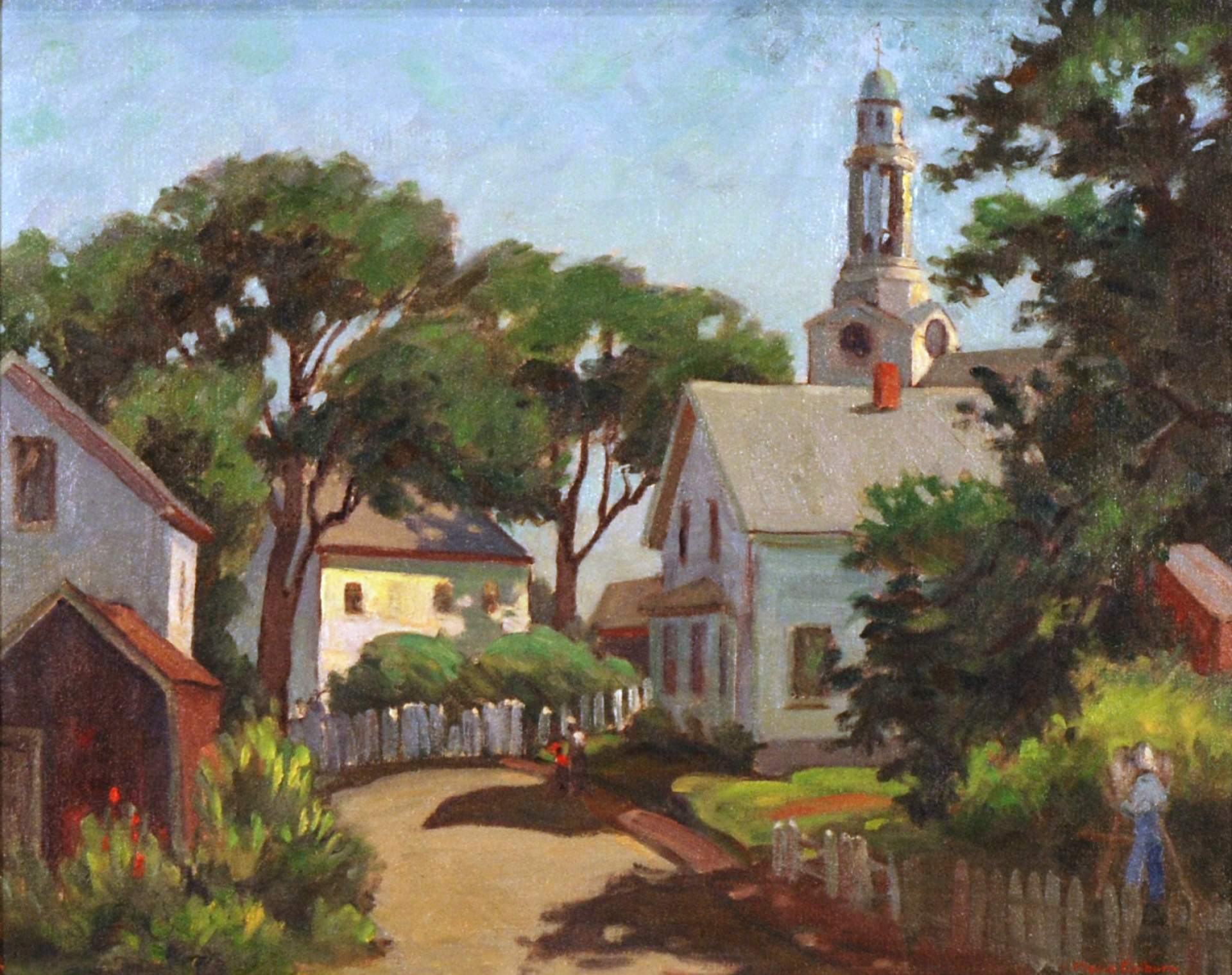 White Church in Rockport Maine