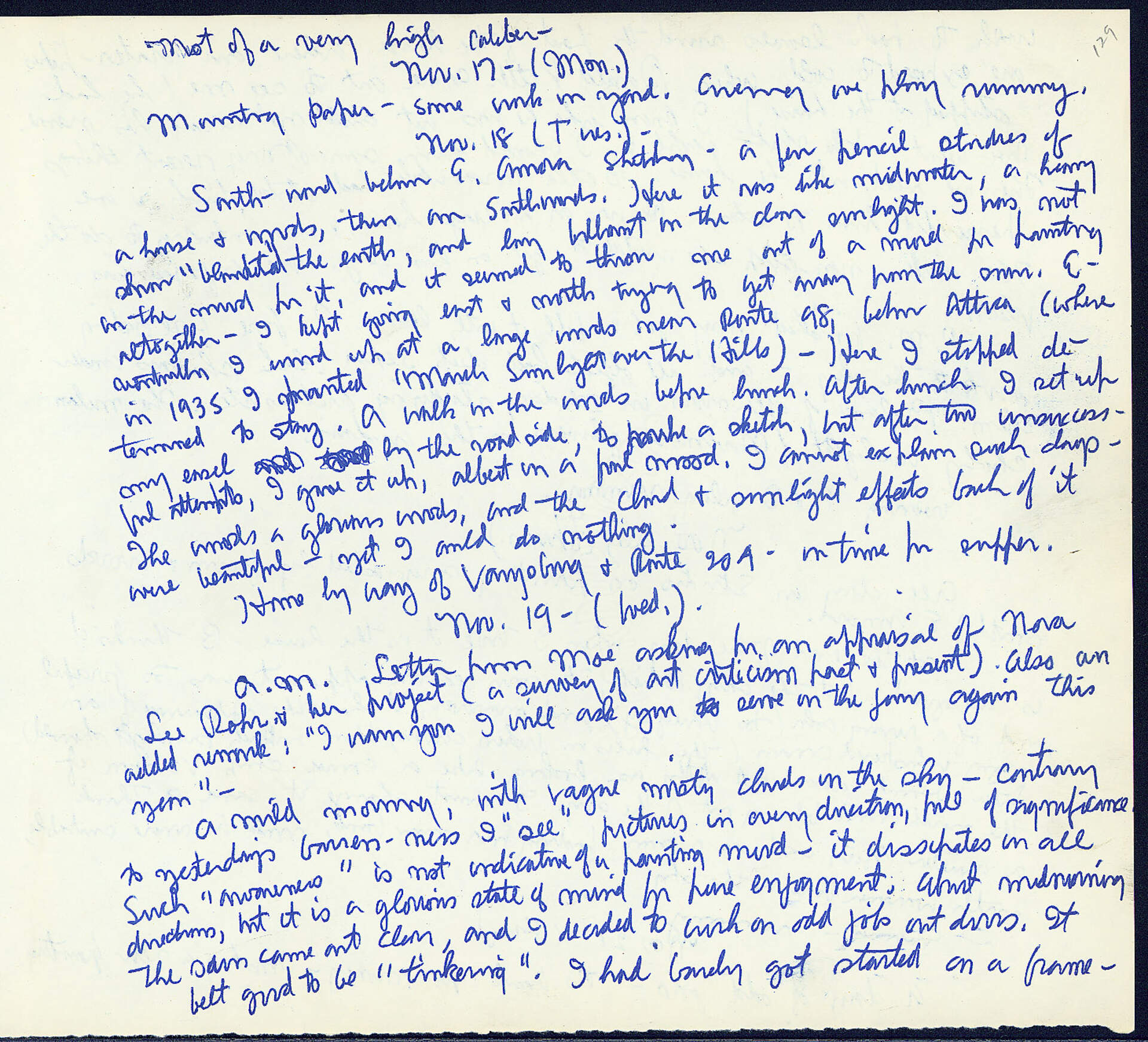 Untitled (Journal Page), Pg 129
