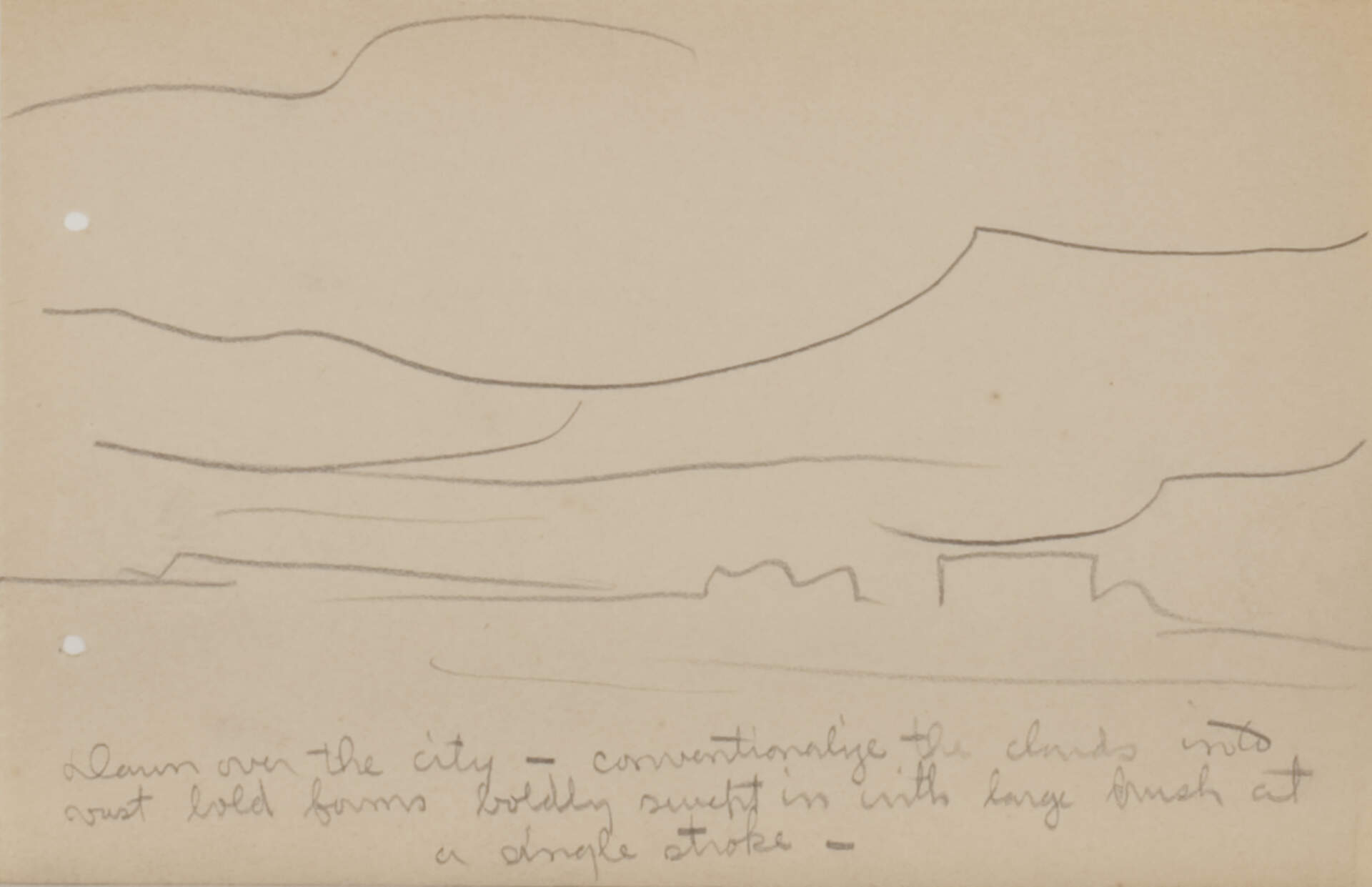 Untitled (Study for Dawn Over the City)