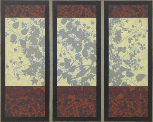 Three Decorative Floral Panels