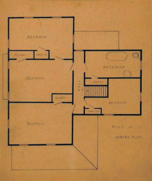 Plan of Second House, Second Floor