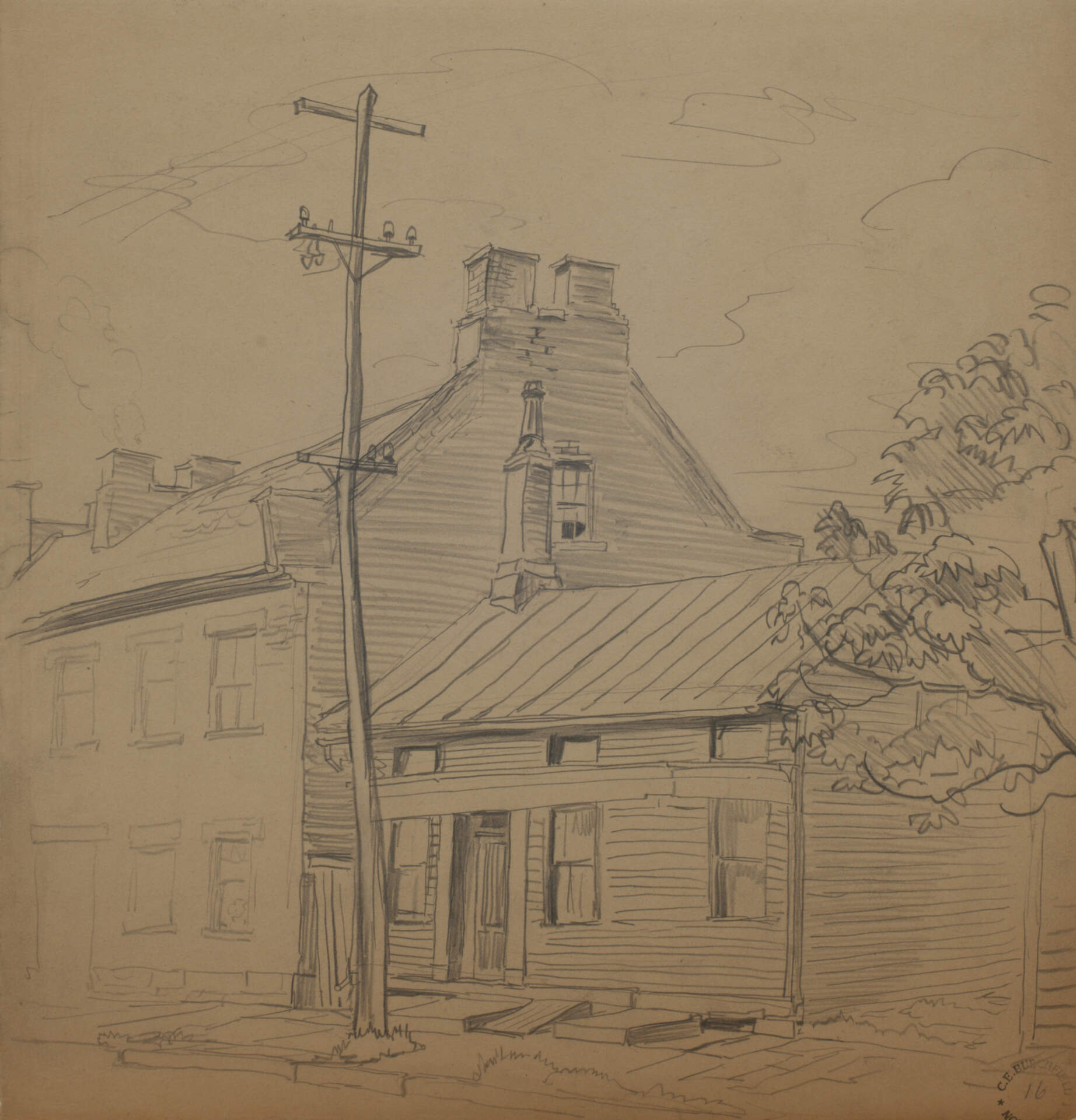 House by Telegraph Pole