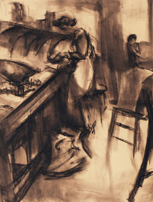 Untitled [woman at counter]