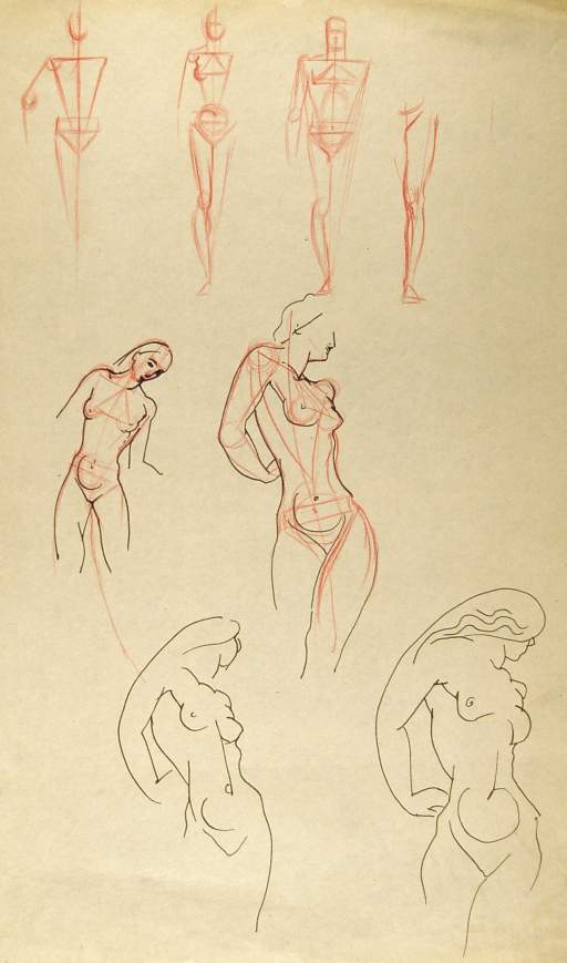 Sketches of Female Figures