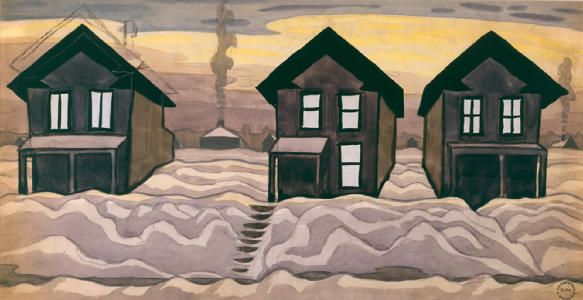 Houses in the Snow