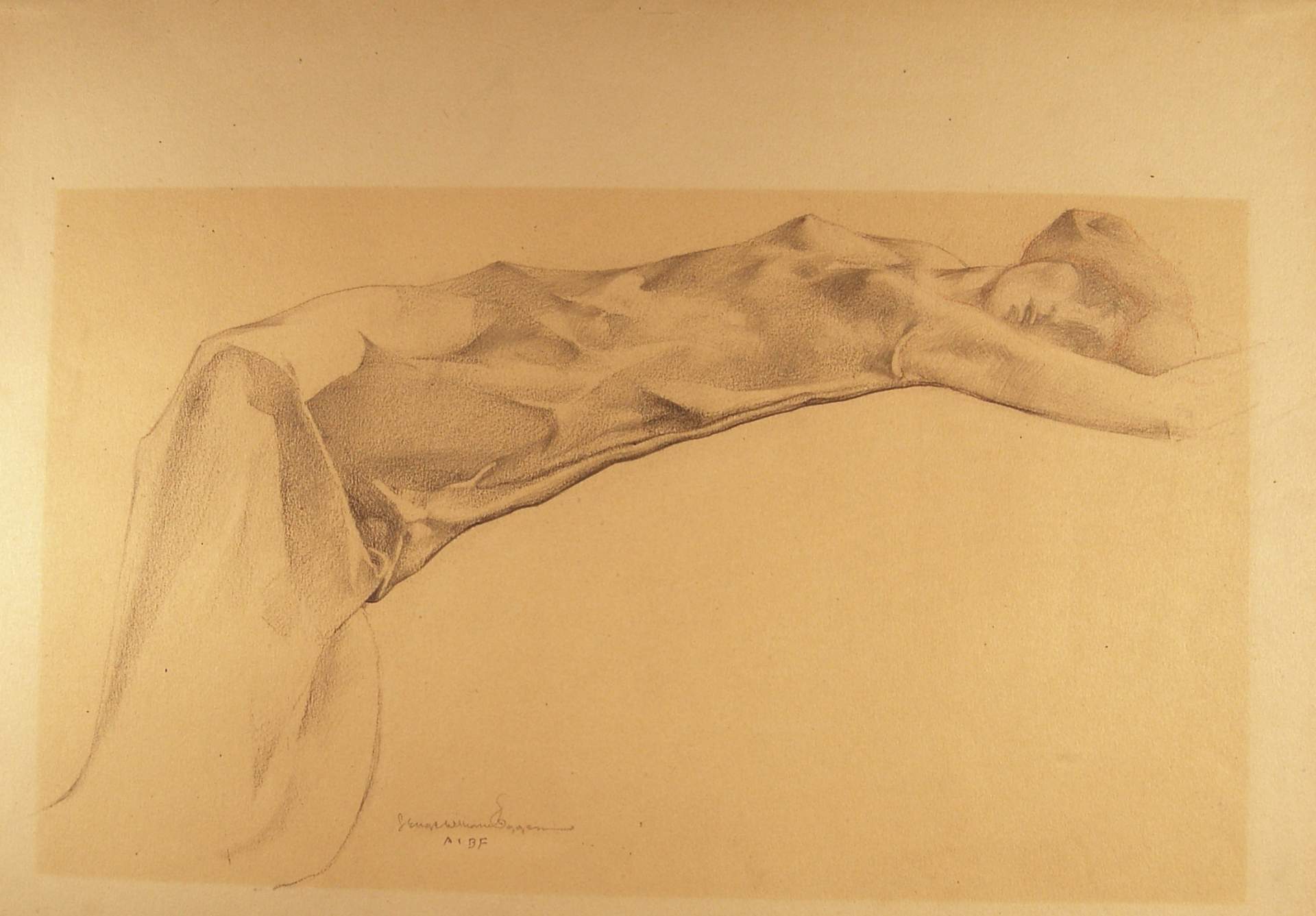 Reclining Robed Figure