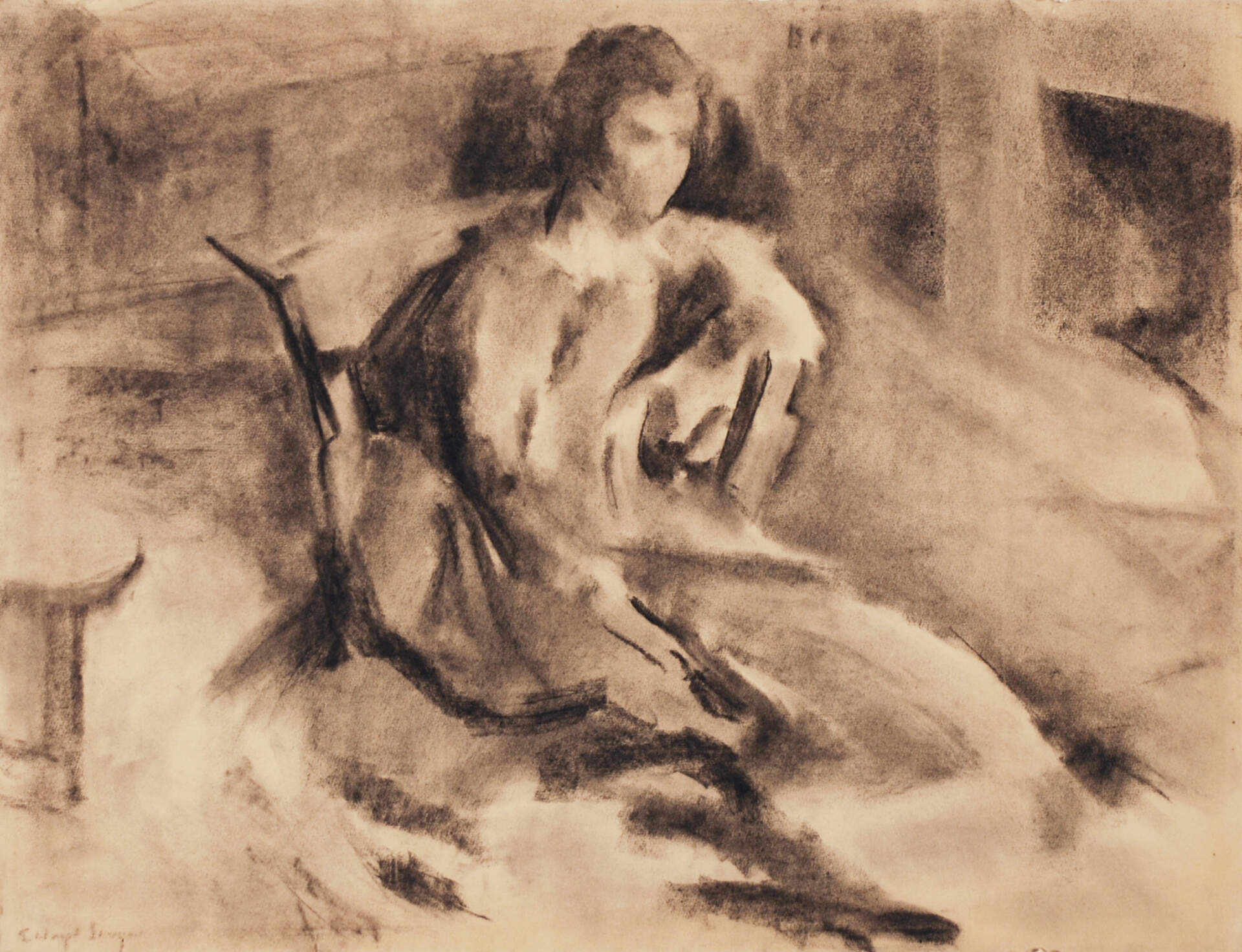 Untitled [seated woman]