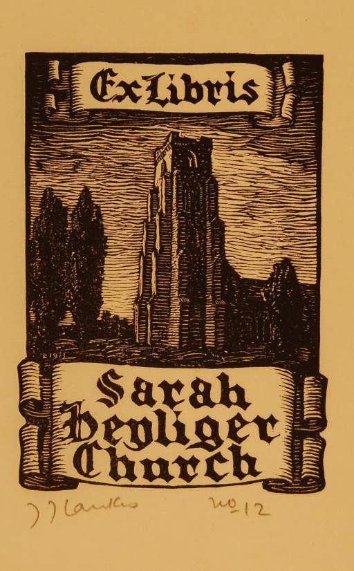Sarah Heyliger Church Bookplate