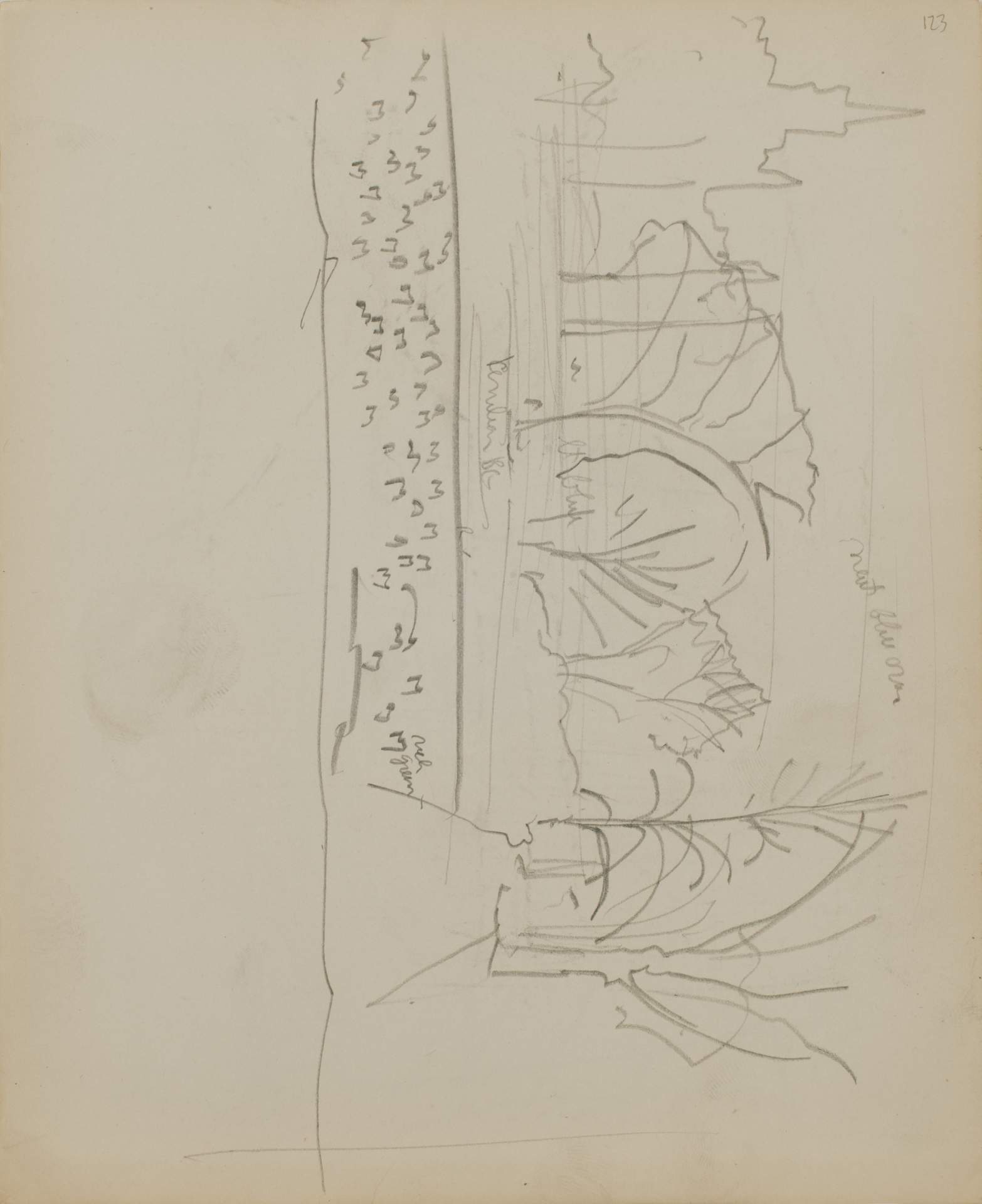 Untitled (landscape with trees and path)