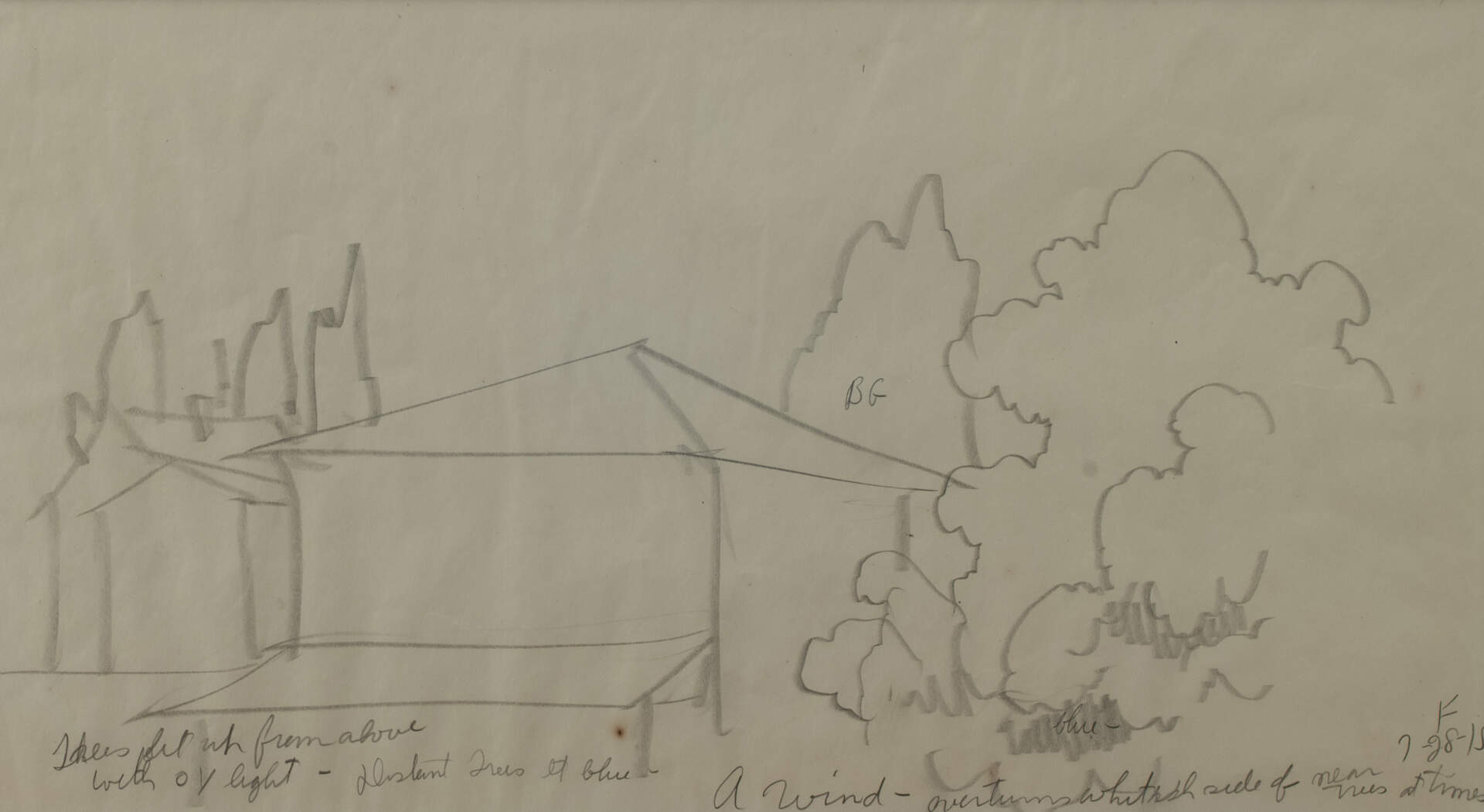 Untitled (House and Trees)
