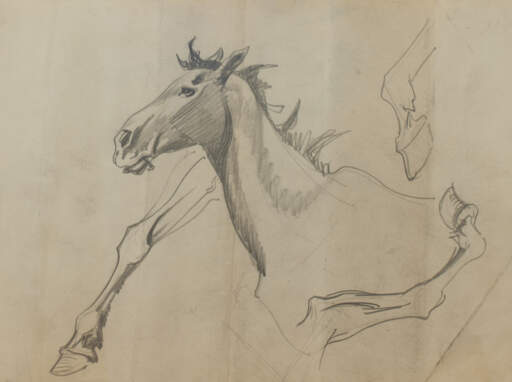 Study for Hiawatha Mural (Horse)
