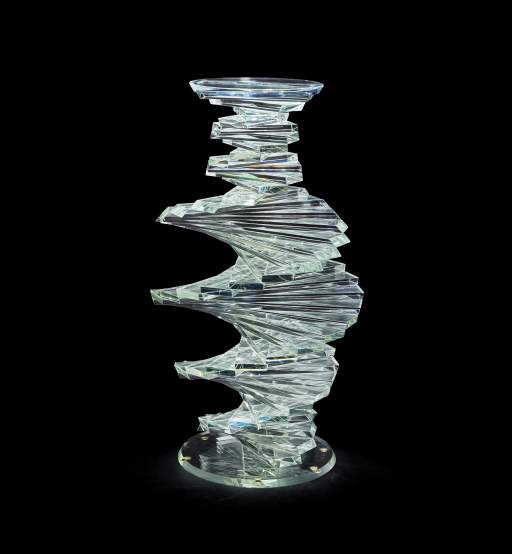 Twisted Abstracted Strip Vase #14