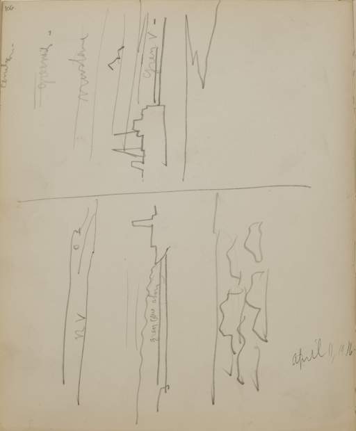 Untitled (two landscape sketches)