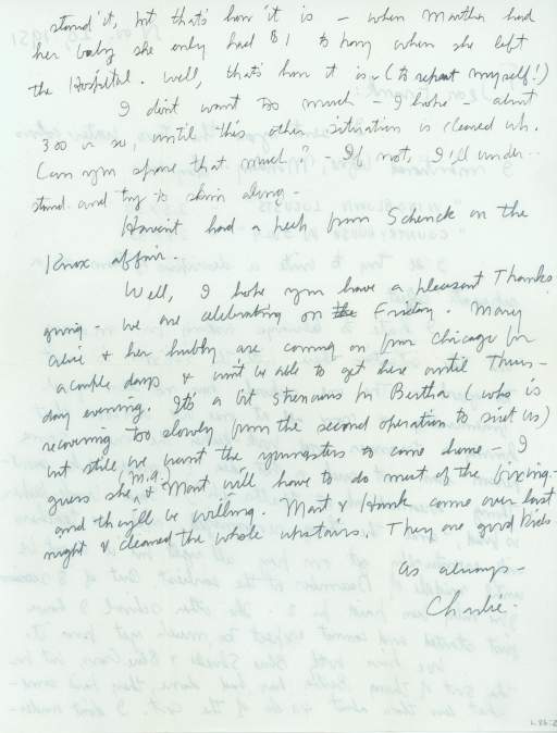 Letter from Charles Burchfield to Frank Rehn