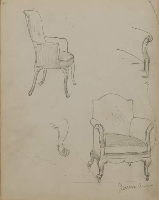 Untitled (sketch of chairs)
