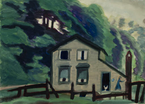 House with Blue Figure
