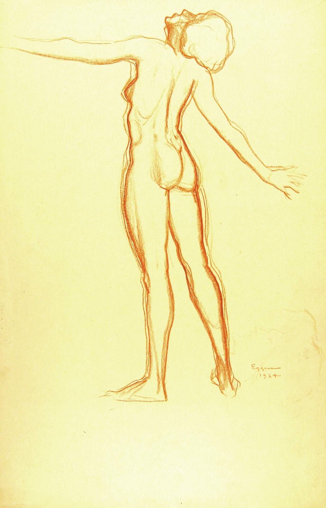 Standing Female Nude, Backview