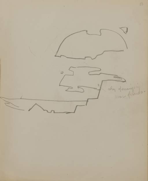 Untitled (sketch of mass of clouds)