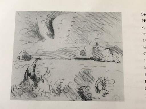 Study for White Wings of September, also known as Winged Sky