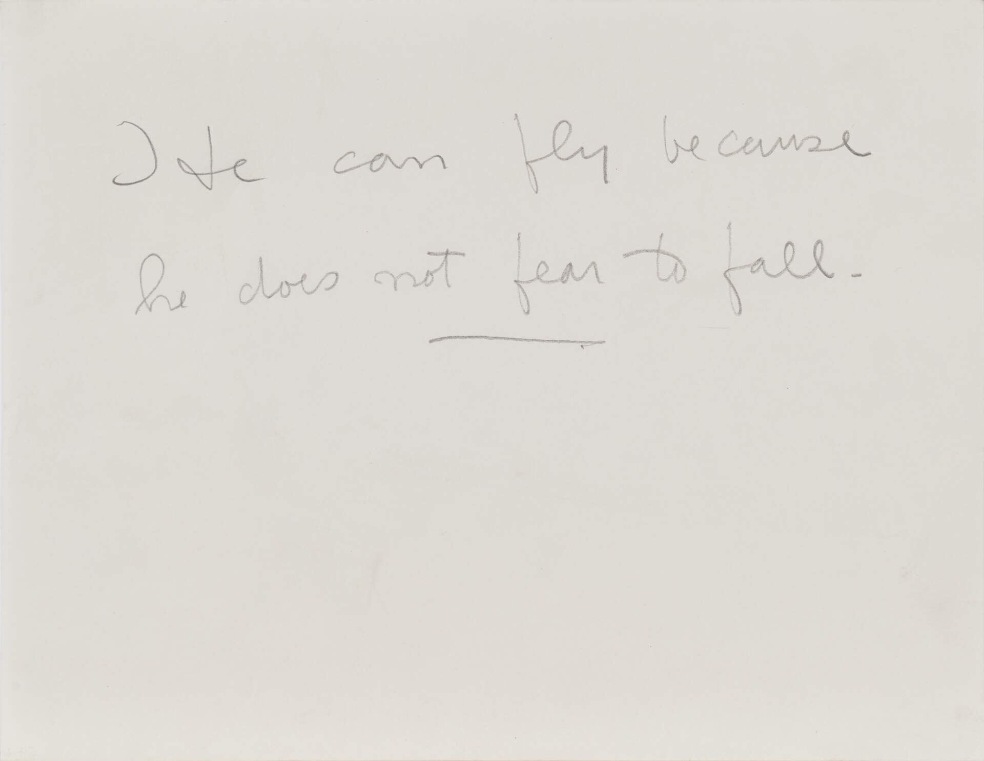 Untitled (He can fly)