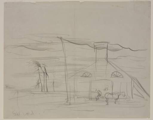 Preliminary Sketch No. 1 for Country Blacksmith’s Shop