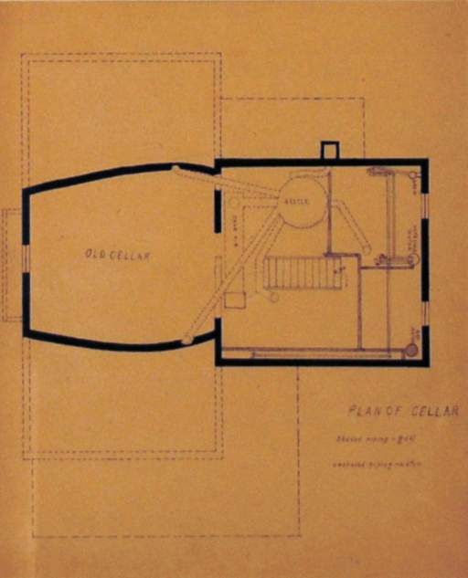 Plan of Second House, Cellar