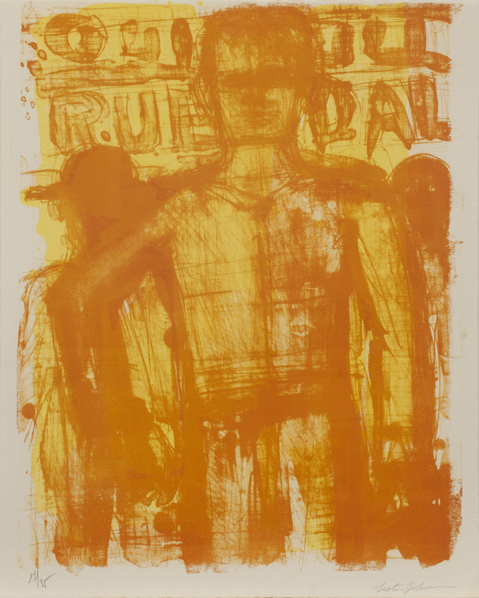 Rue d'Alesia I (Alesia Yellow) (Orange Man)