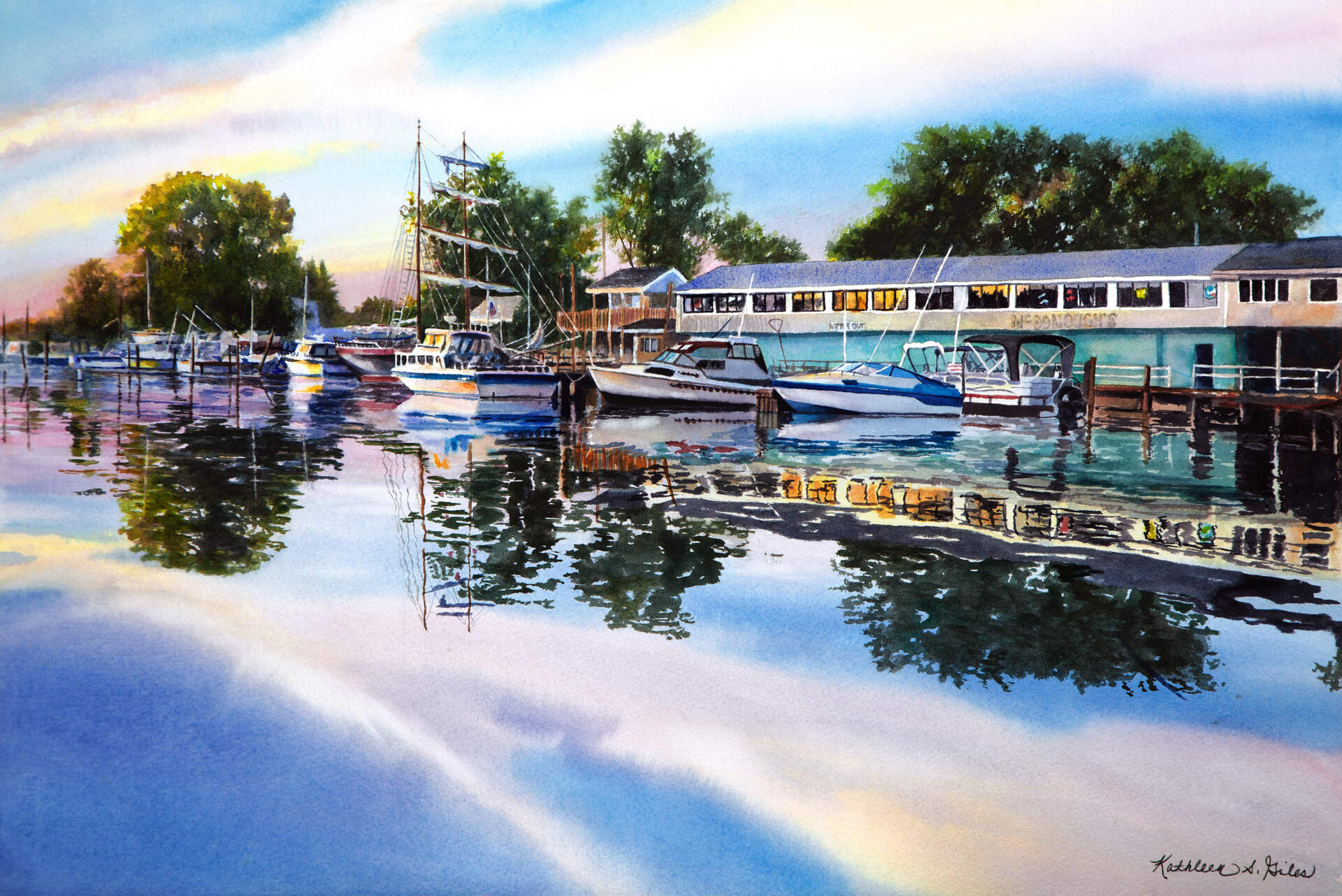 Wet-Into-Wet/Wet-On-Dry: Waterscape with Boat with Kathleen Giles