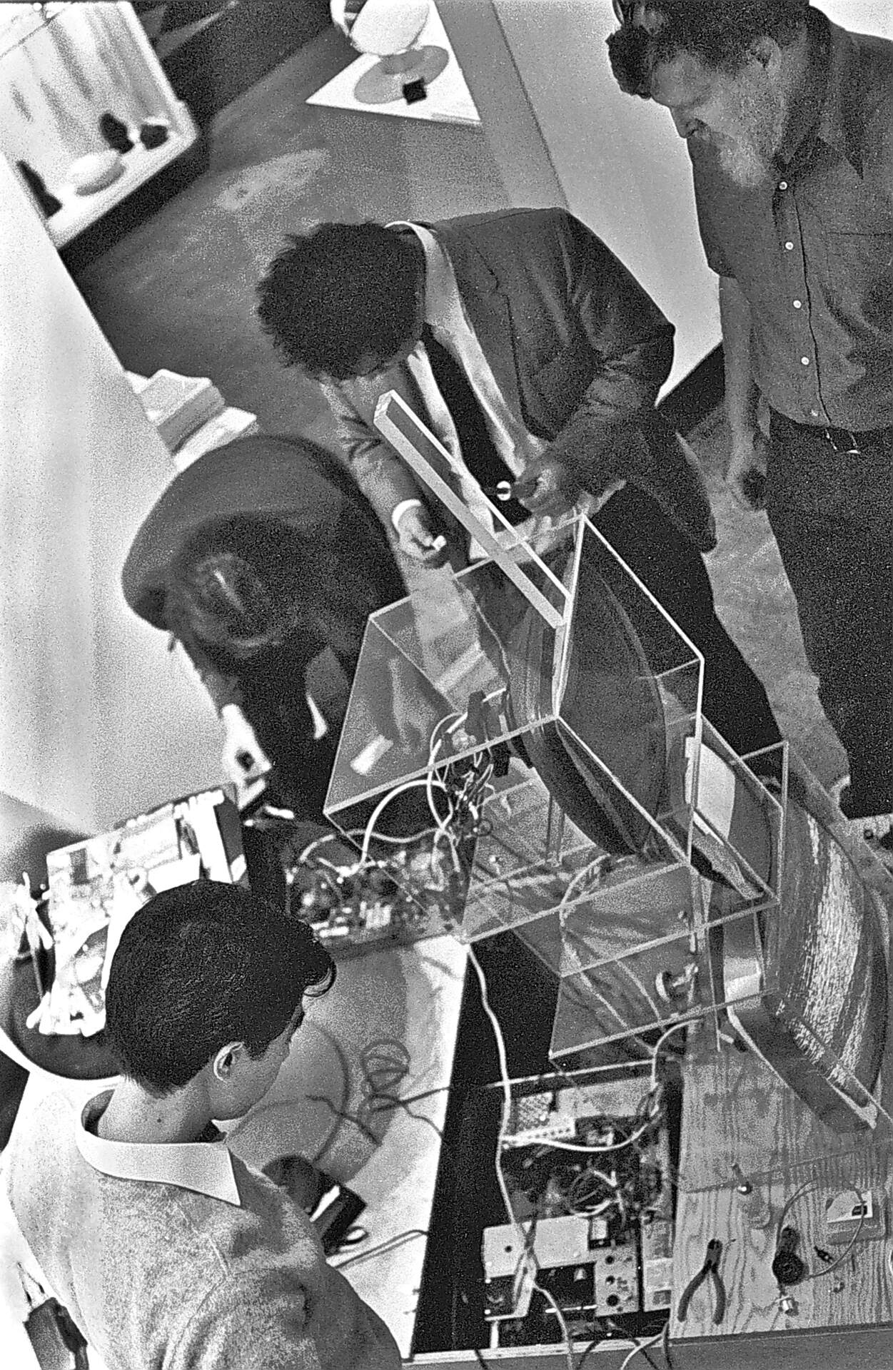 Shuya Abe, Bob Diamond Nam June Paik with the TV Cello