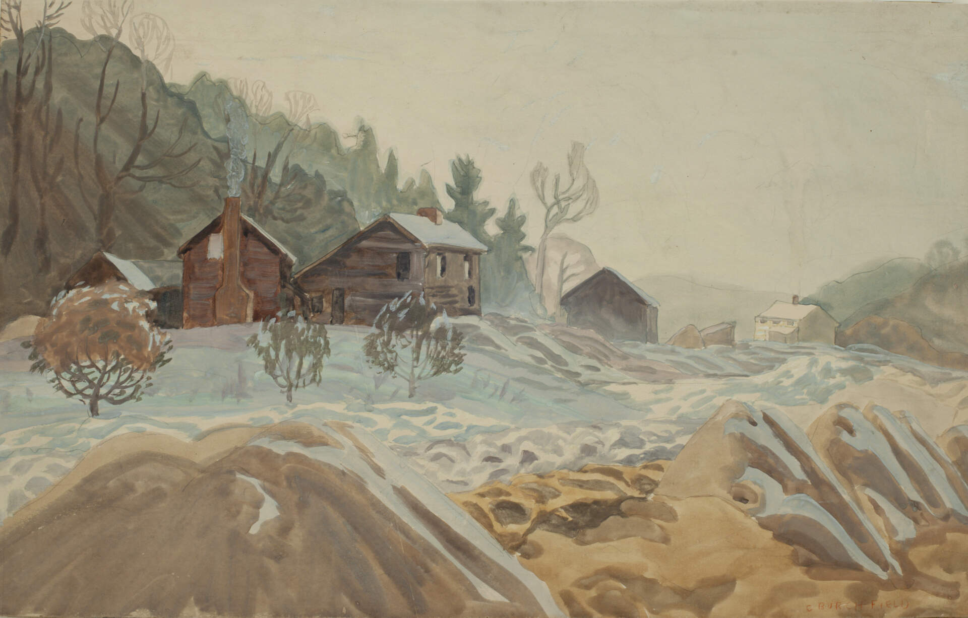 Winter Landscape with Houses