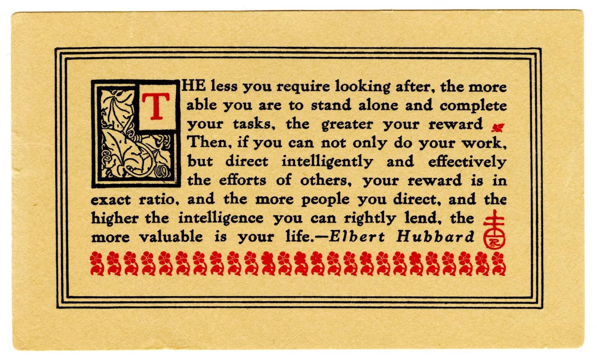 The less you require looking after...