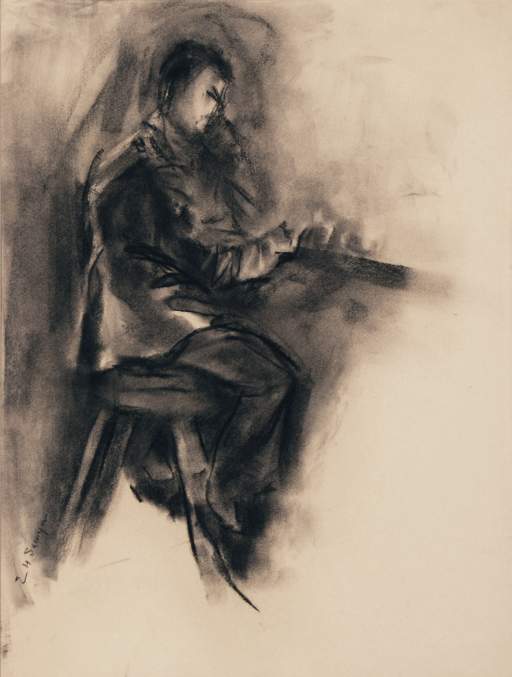 Untitled [interior with man]
