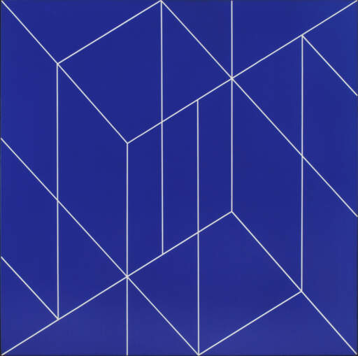White Line on Blue #5