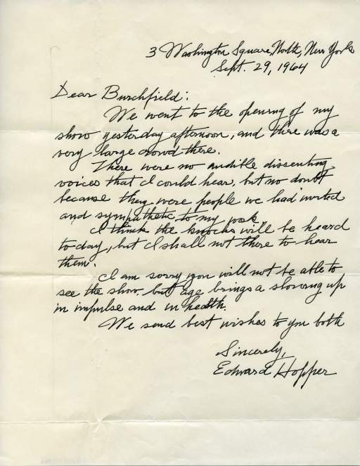 Letter to Charles E. Burchfield