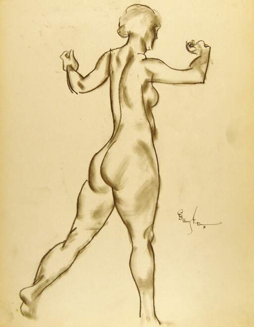 Standing Female Nude, Backview