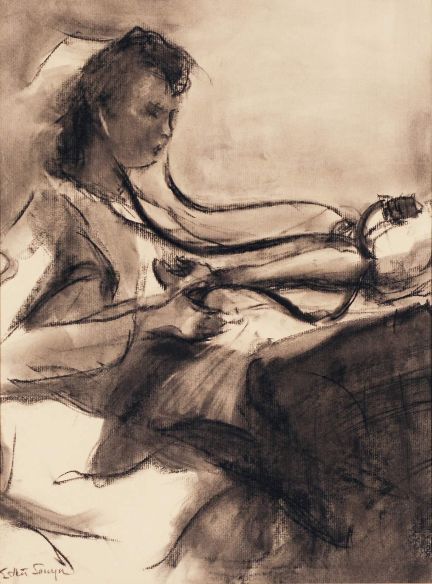 Untitled [nurse and patient]
