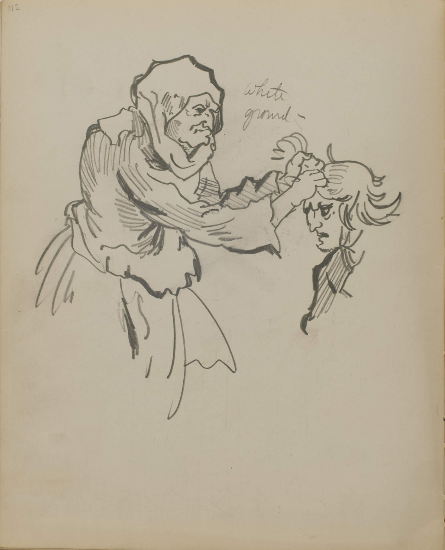 Untitled (sketch of two figures)