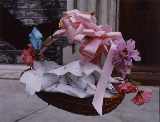 Sweinconka basket with ribbons saved from a family wedding, St. Stanislaus Parish, Buffalo, NY, Holy Saturday 1988